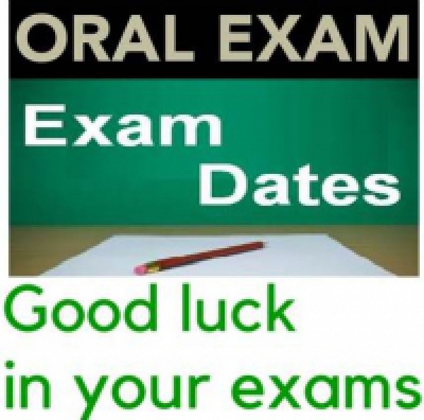 Date of Practical and Oral Exams for all Study Years