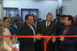 Benha University President opens Furniture Design Gallery for Faculty of Applied Arts Students&#039;