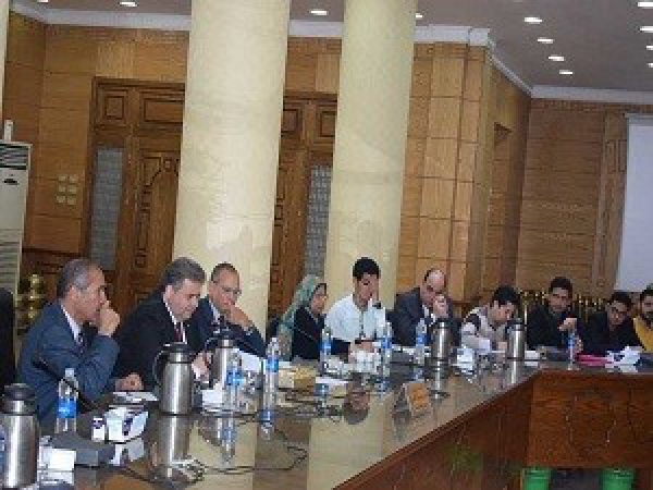 “We seek to improve the quality of the administrative process and achieving the best for those who deal with us” says EL-Kady in its meeting with the department’s heads in Benha University