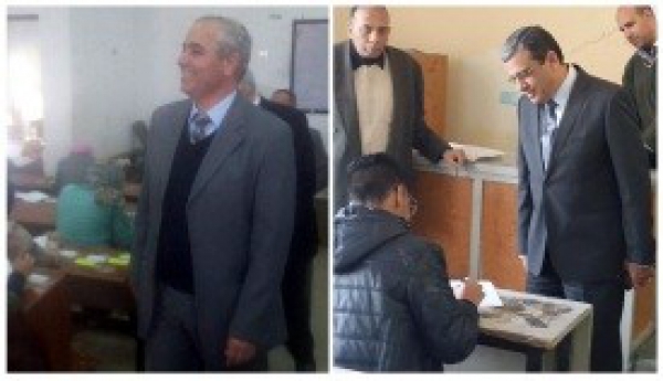 The vice presidents inspect the exams in five faculties